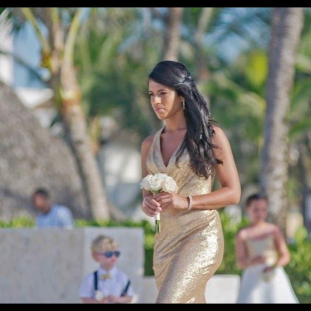All gold sequence dress